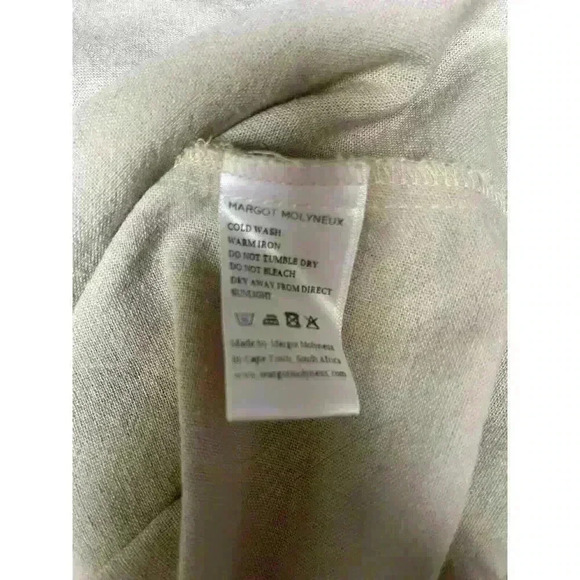 MARGOT MOLYNEUX Linen Blouse Size Small Oversize - Picture 5 of 5